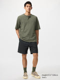 Linen Blend Easy Shorts - BLACK