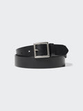 Italian Leather Garrison Belt - BLACK