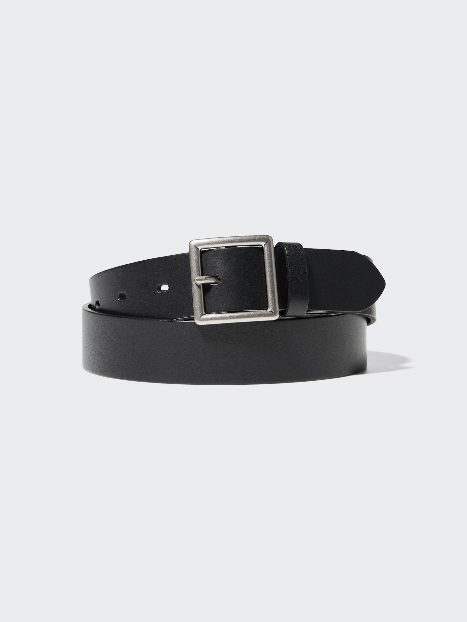Italian Leather Garrison Belt - BLACK