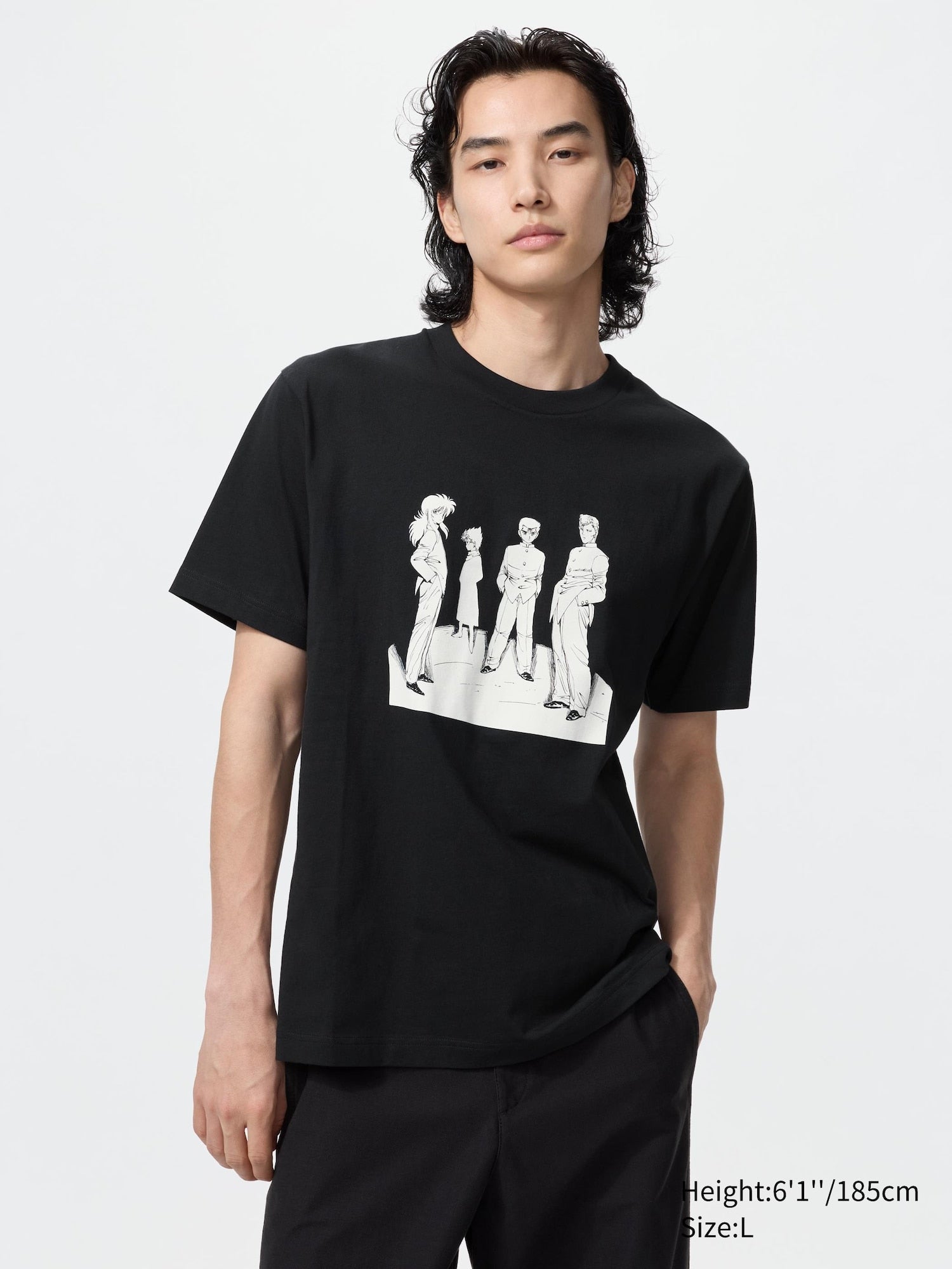 MANGA 100th UT - YuYu Hakusho (Short Sleeve Graphic T-Shirt) - BLACK