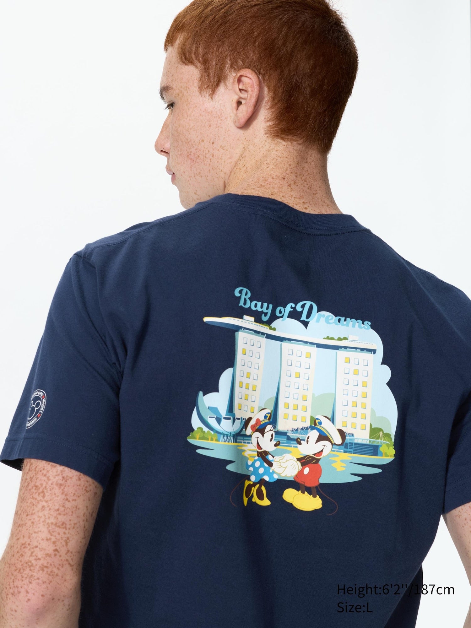 Mickey Mouse in Singapore UT (Short Sleeve Graphic T-Shirt) - NAVY