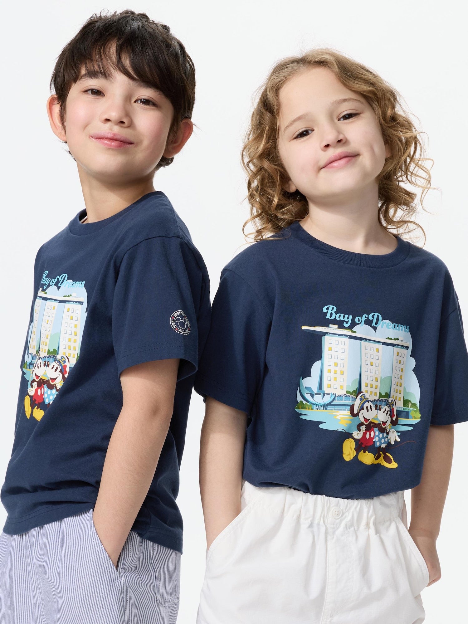 KIDS Mickey Mouse in Singapore UT (Short Sleeve Graphic T-Shirt) - NAVY