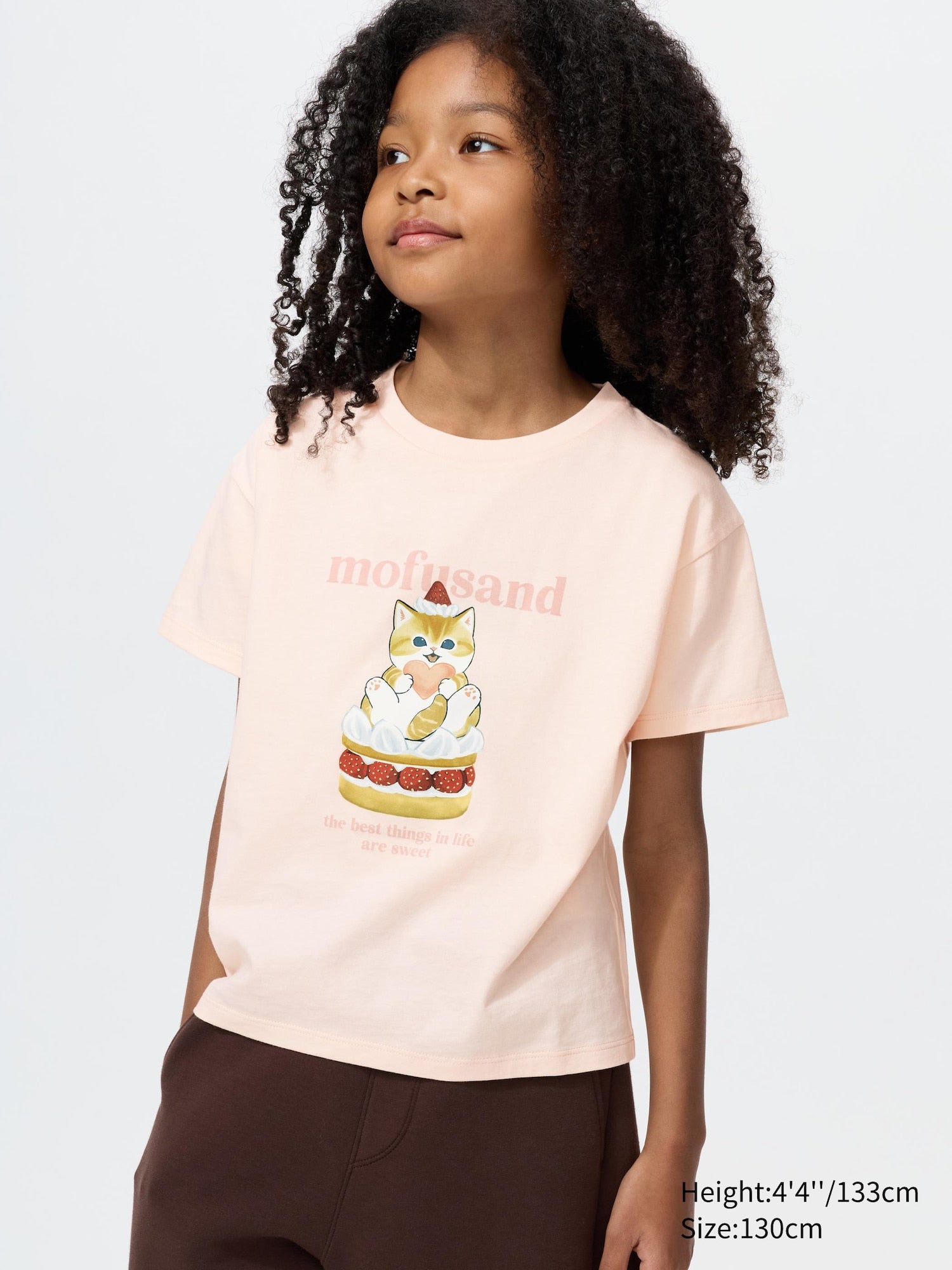 GIRLS mofusand UT (Short Sleeve Graphic T-Shirt) - PINK