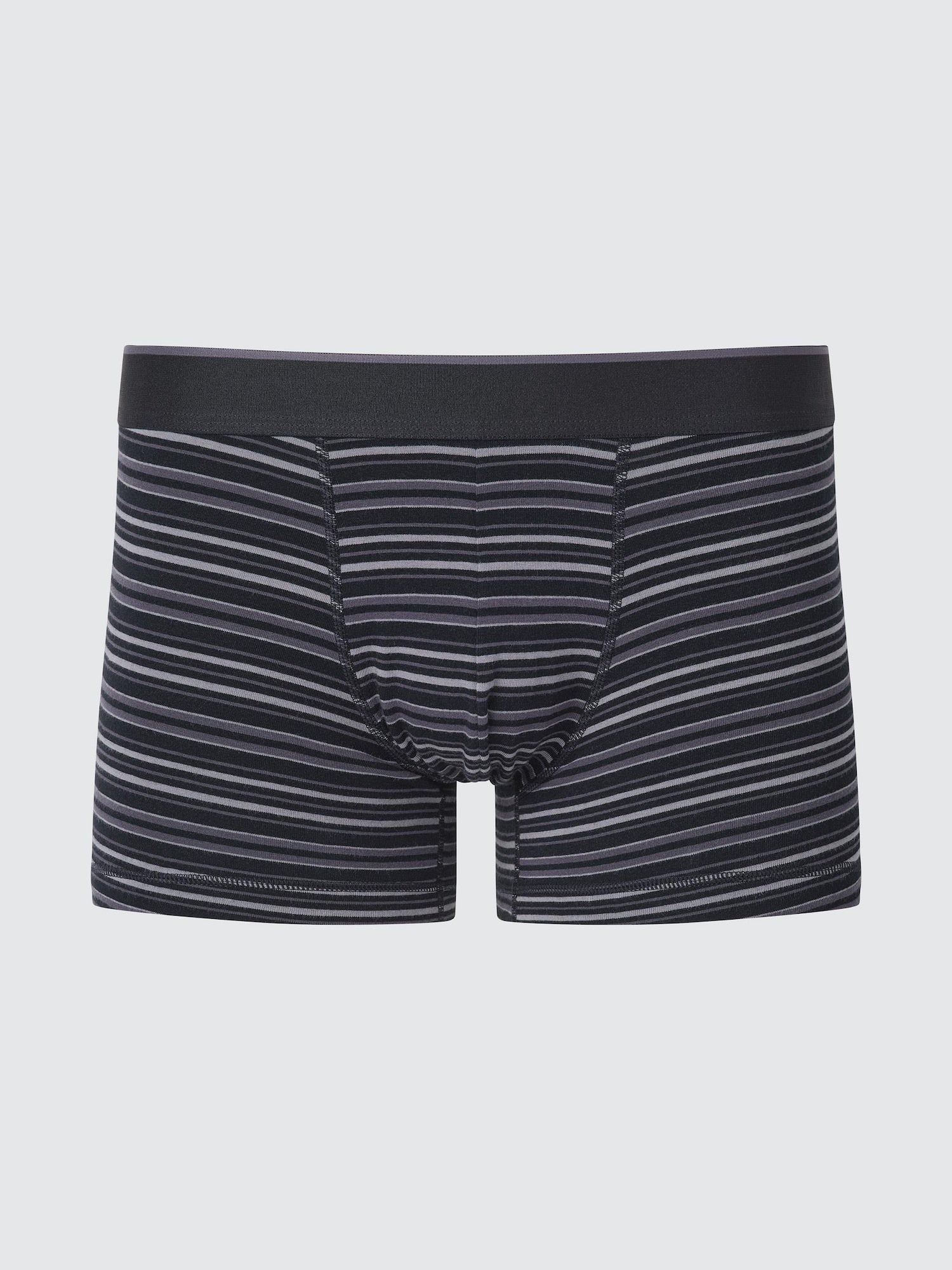 Cotton Boxer Briefs (Low Rise) - BLACK
