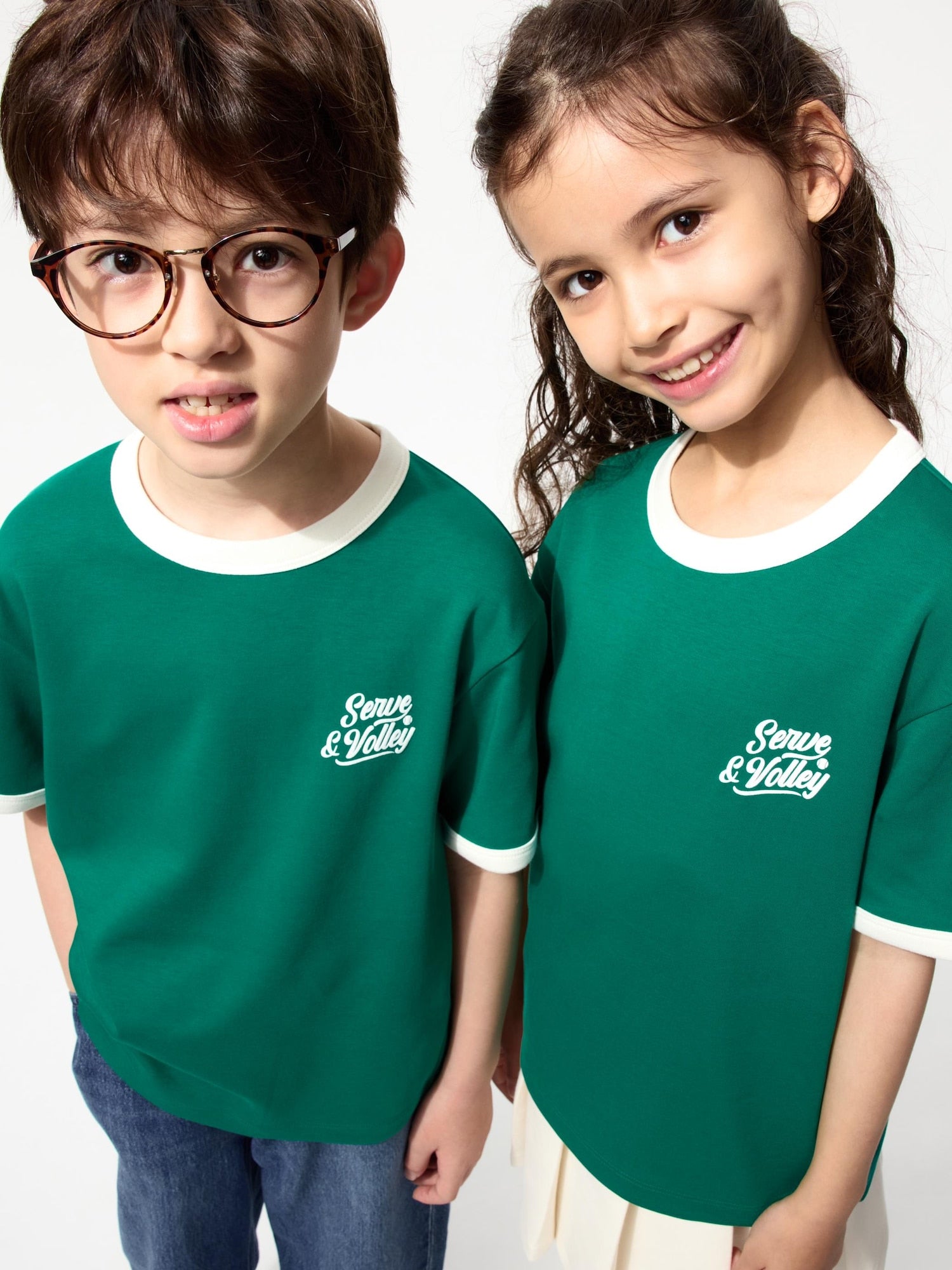 KIDS AIRism Cotton Graphic Crew Neck T-Shirt - GREEN