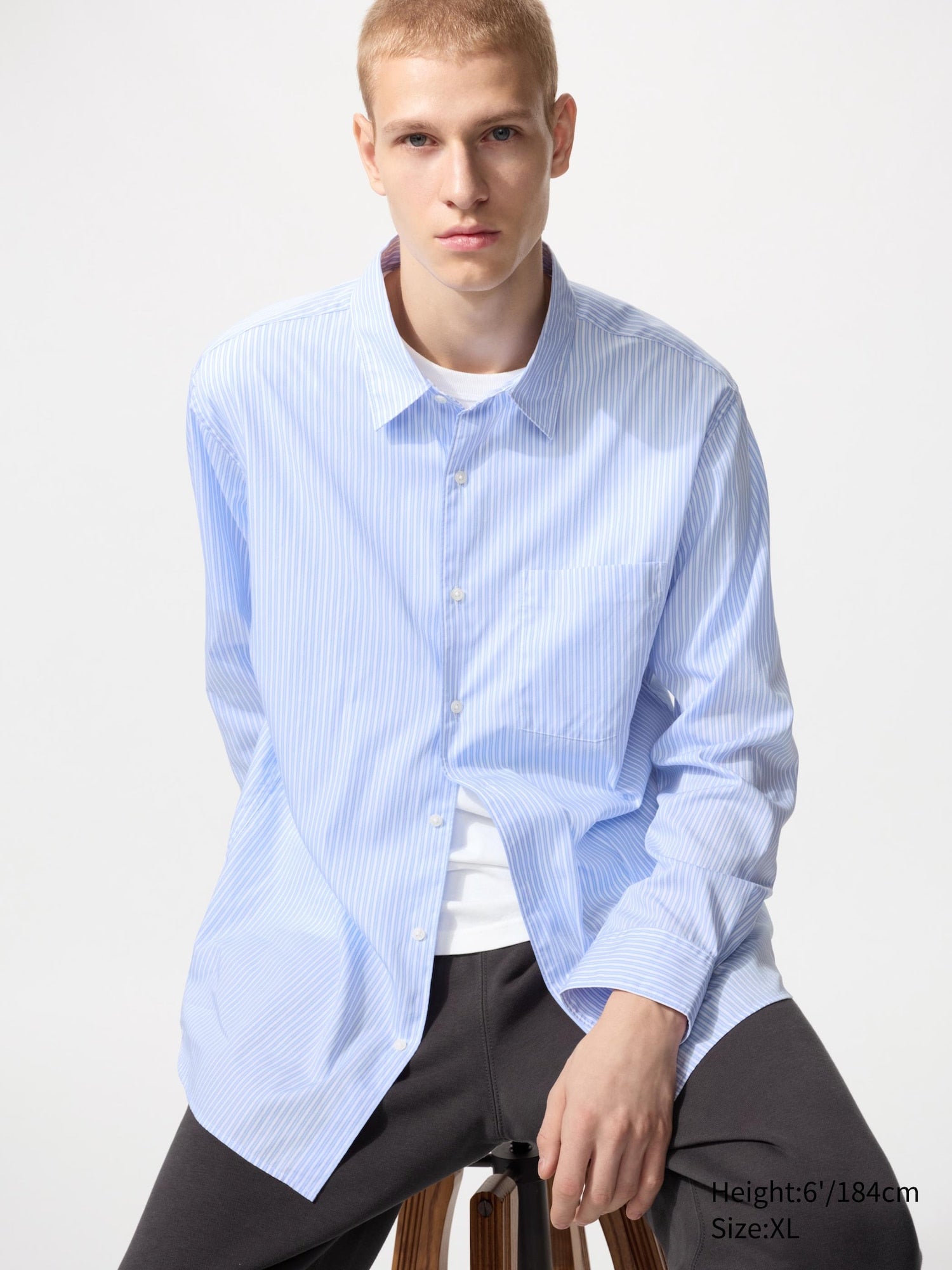 Broadcloth Shirt Long Sleeve - LIGHT BLUE