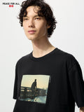 PEACE FOR ALL Koji Yakusho Short Sleeve T-Shirt - BLACK
