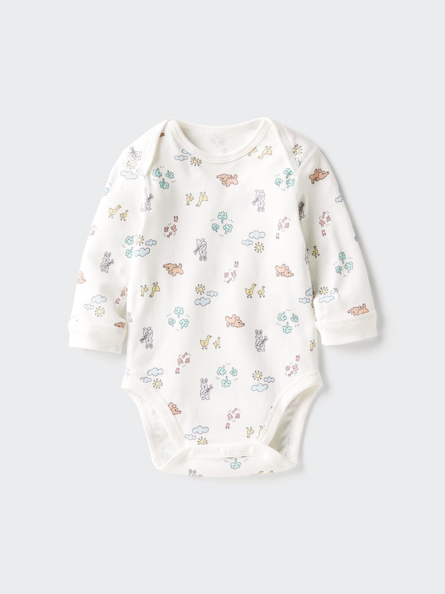 Bodysuit Long Sleeve Printed - OFF WHITE