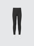 KIDS HEATTECH Extra Warm Cotton Leggings - BLACK