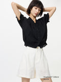 Linen Cotton Shorts - OFF WHITE