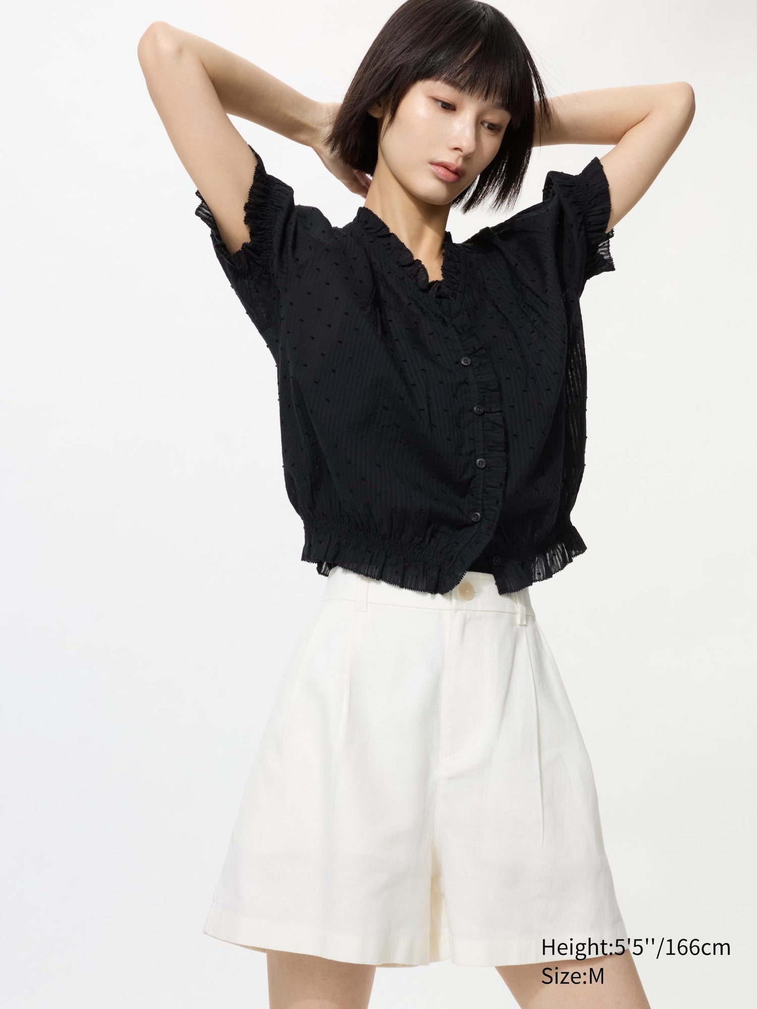 Linen Cotton Shorts - OFF WHITE
