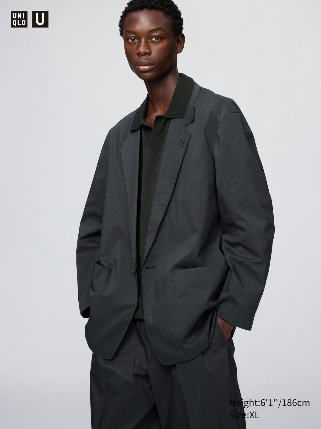 Relax Fit Jacket - BLACK