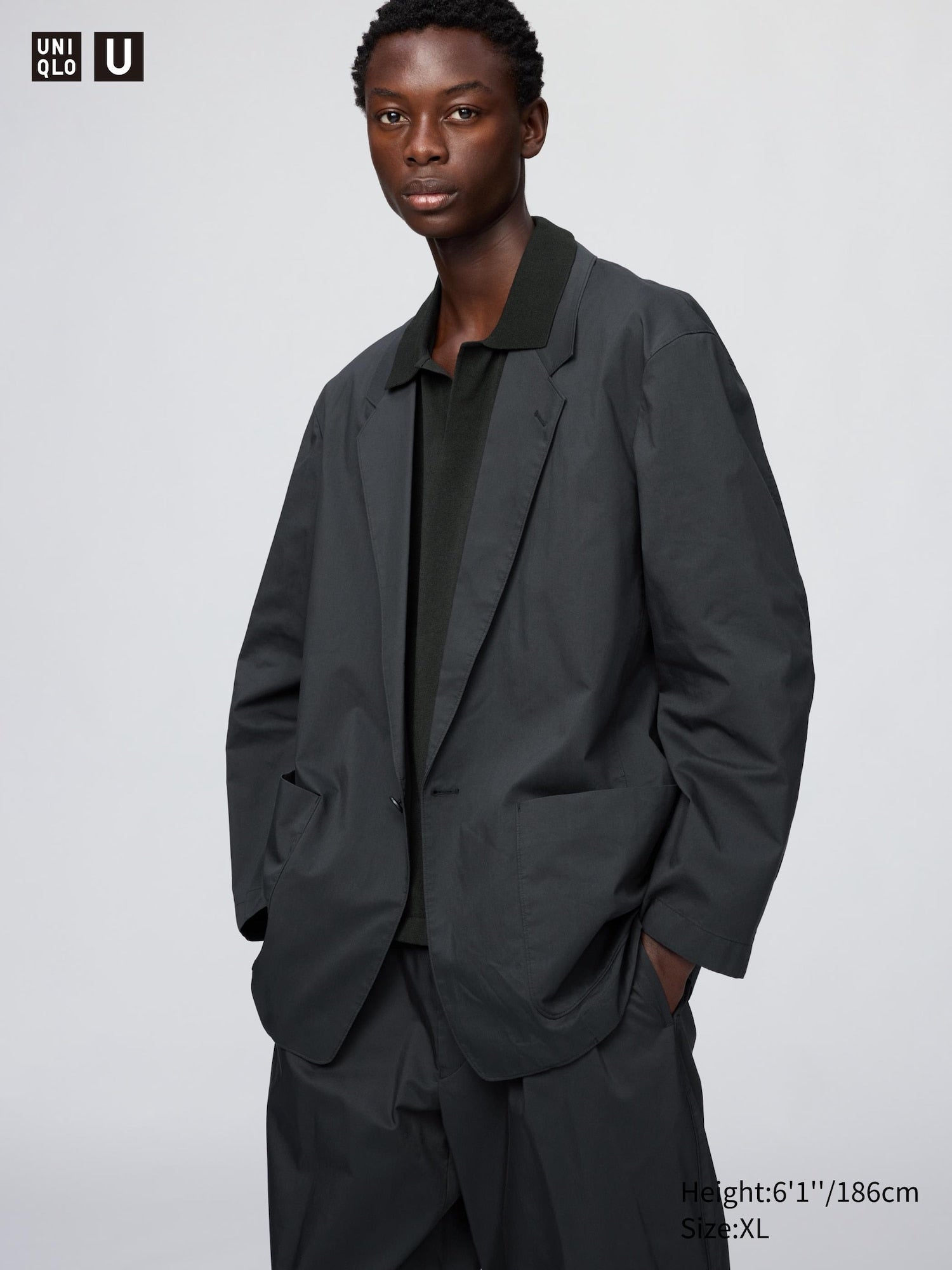 Relax Fit Jacket - BLACK