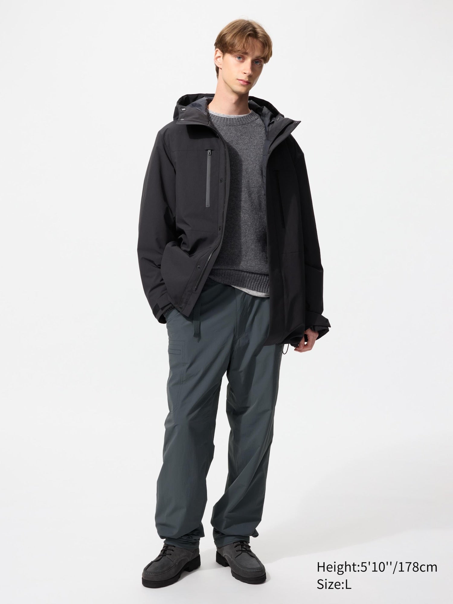 Warm Lined Pants (Longer Length) - GRAY
