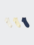 GIRLS Short Socks 3 Pairs - CREAM