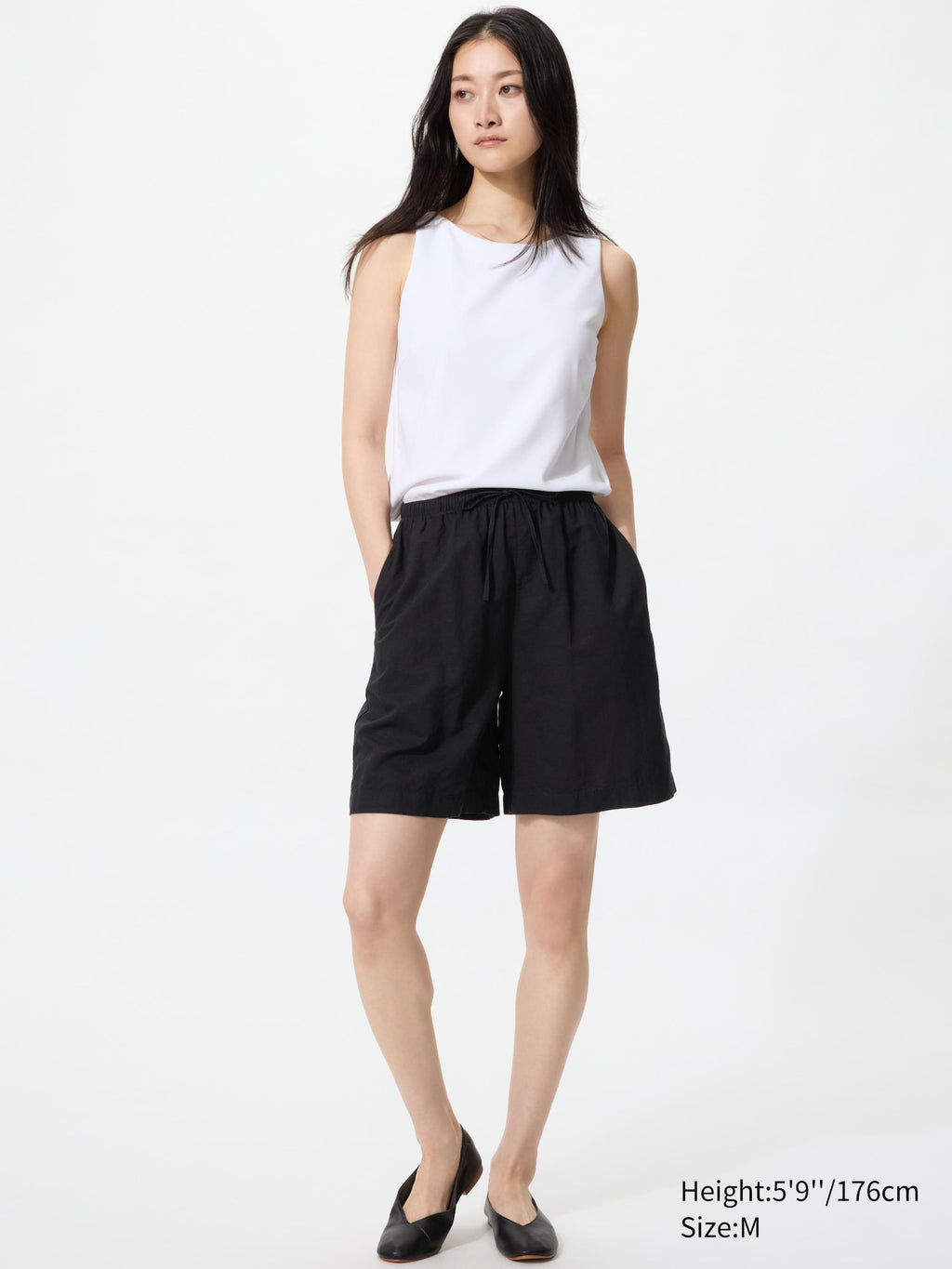 Linen Blend Easy Shorts - NATURAL