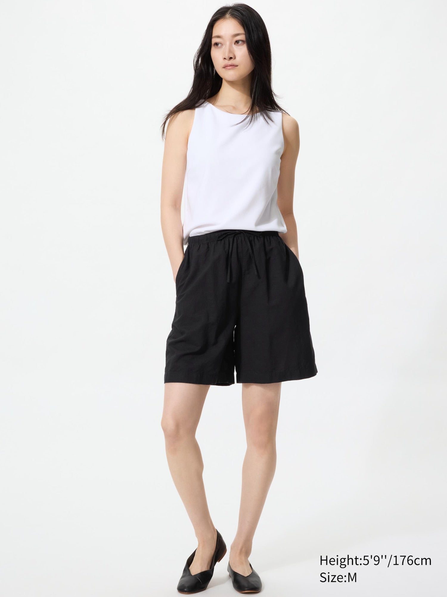 Linen Blend Easy Shorts - NATURAL