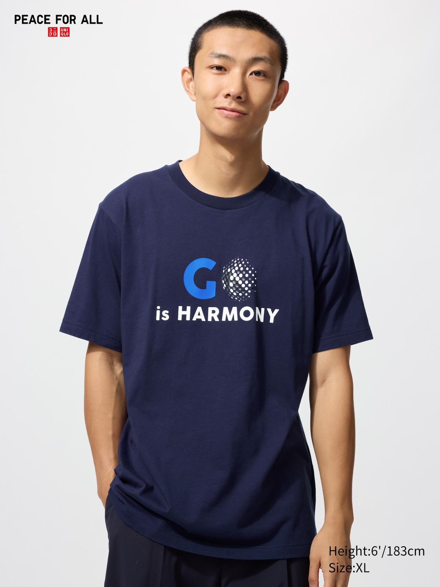 PEACE FOR ALL Ichiriki Short Sleeve T-Shirt - NAVY