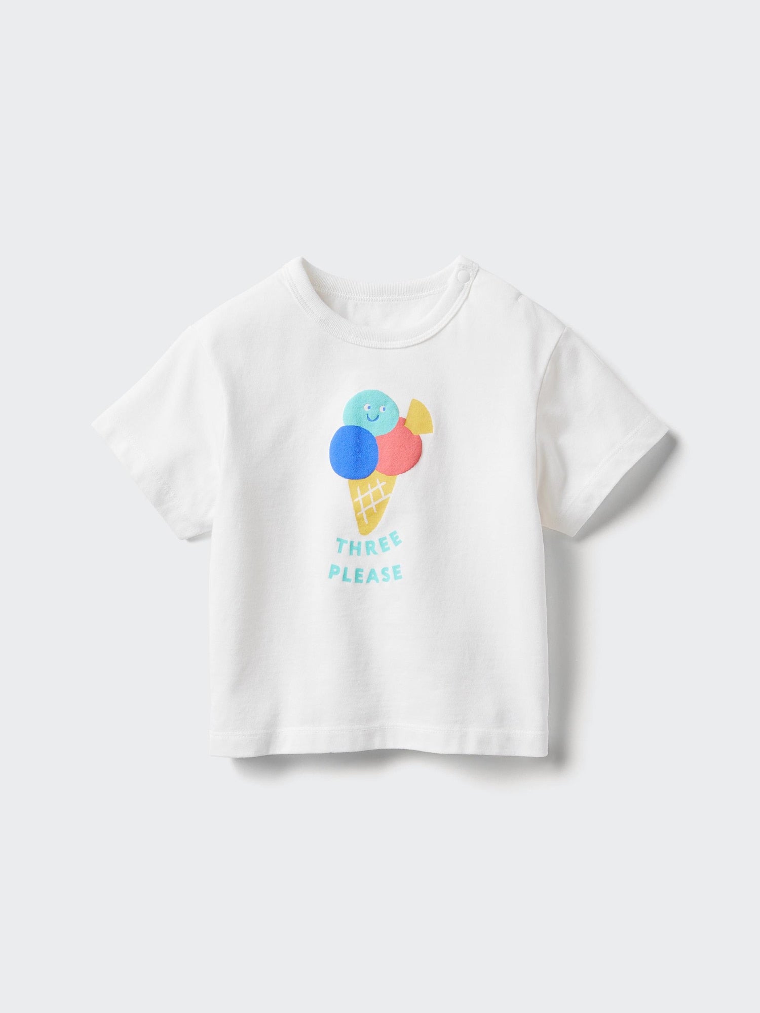 AIRism Cotton Crew Neck T-Shirt Printed - OFF WHITE