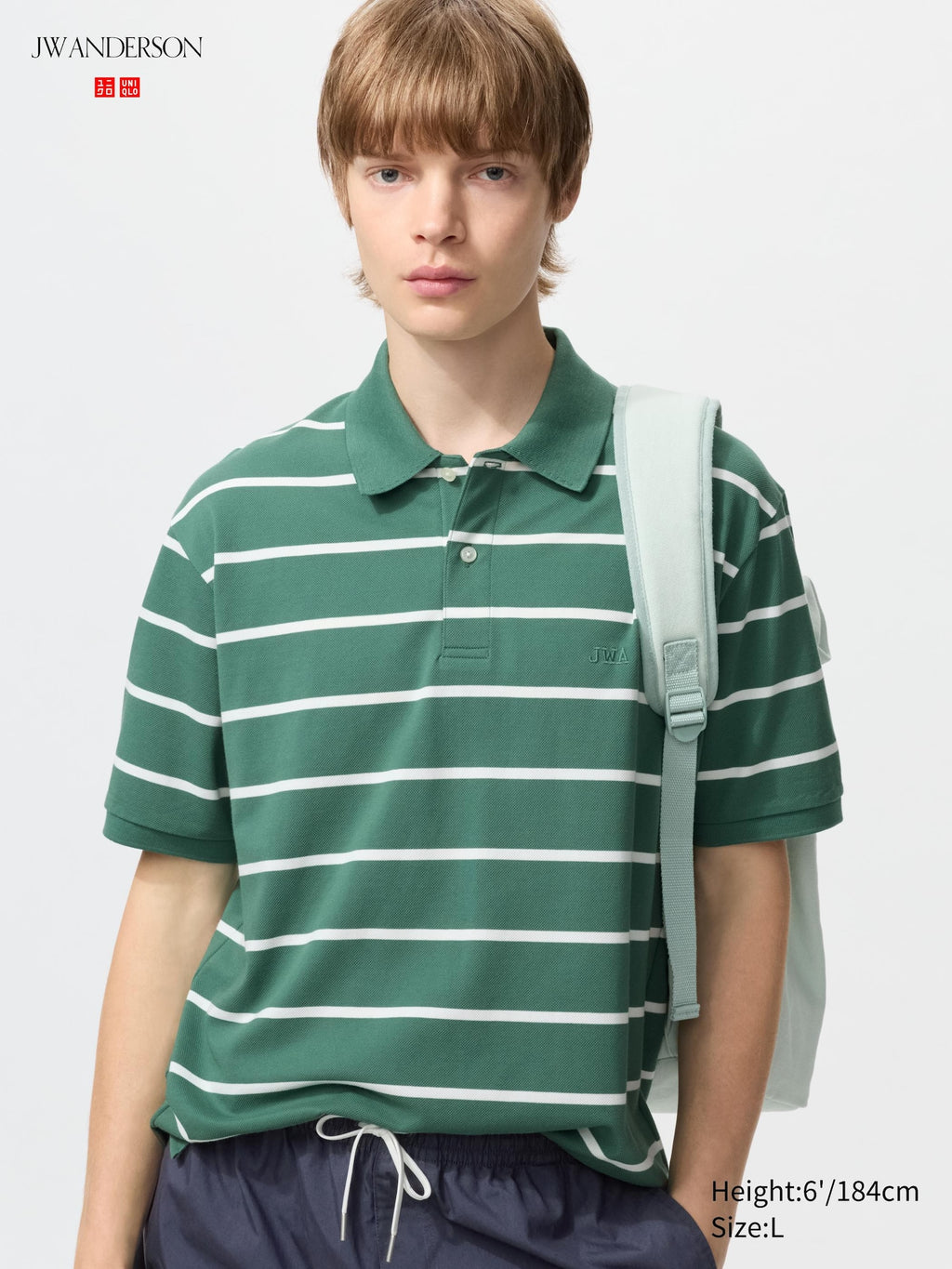 Dry Pique Striped Polo Shirt - GREEN