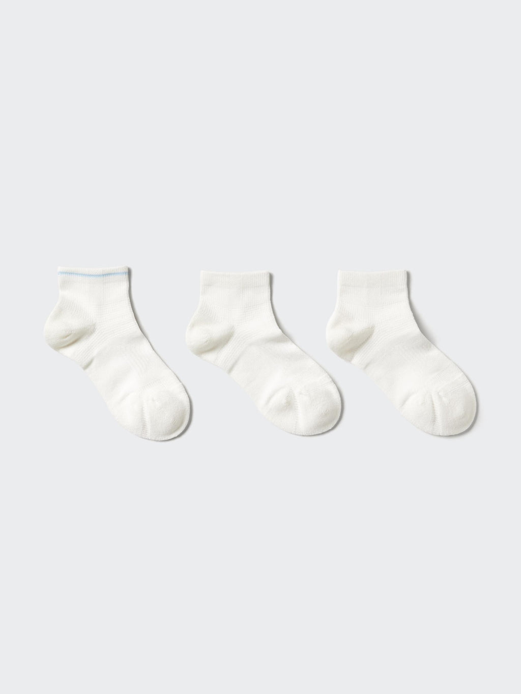 Short Socks 3 Pairs Pile Line - OFF WHITE