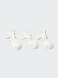 Short Socks 3 Pairs Pile Line - OFF WHITE