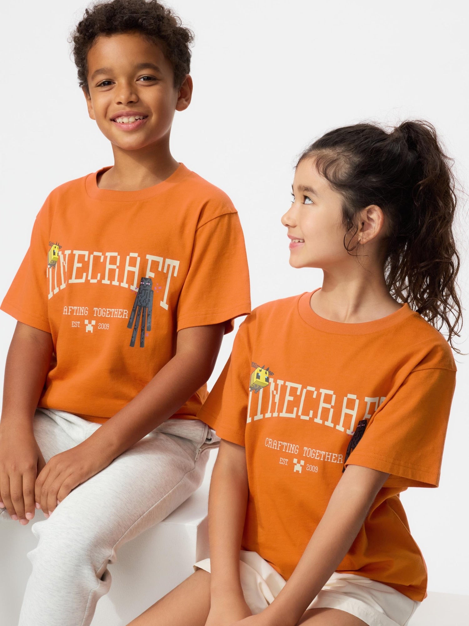 KIDS Minecraft UT (Short Sleeve Graphic T-Shirt) - ORANGE