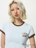 Cheerful Characters UT (Short Sleeve Graphic T-Shirt) - LIGHT BLUE