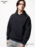 Washable 3D Knit Pullover Hoodie - BLACK