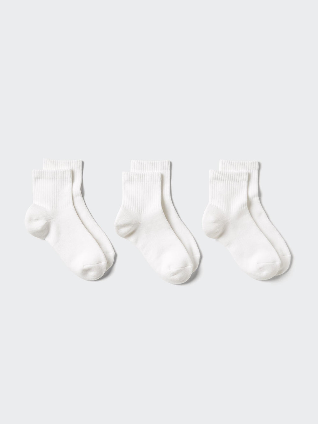 Regular Socks 3 Pairs Ribbed Pile - LIGHT GREEN
