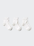 Regular Socks 3 Pairs Ribbed Pile - LIGHT GREEN