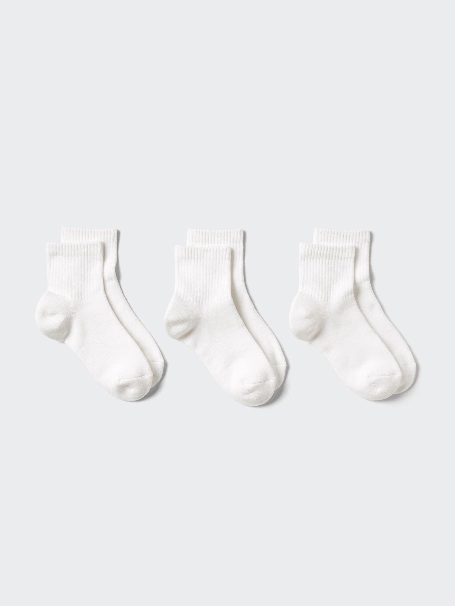 Regular Socks 3 Pairs Ribbed Pile - LIGHT GREEN