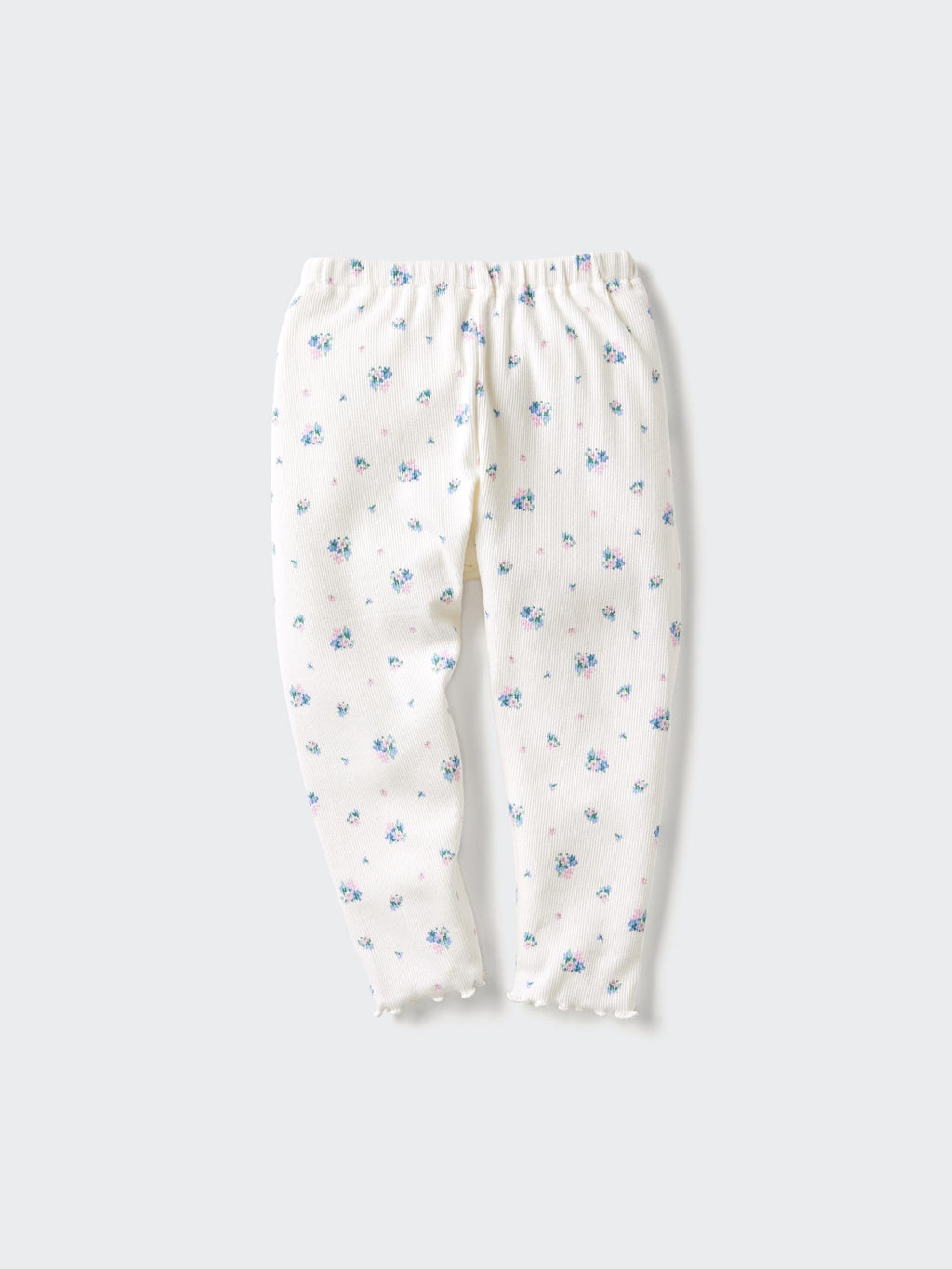 Relaxed Fit Leggings Ribbed Printed - OFF WHITE