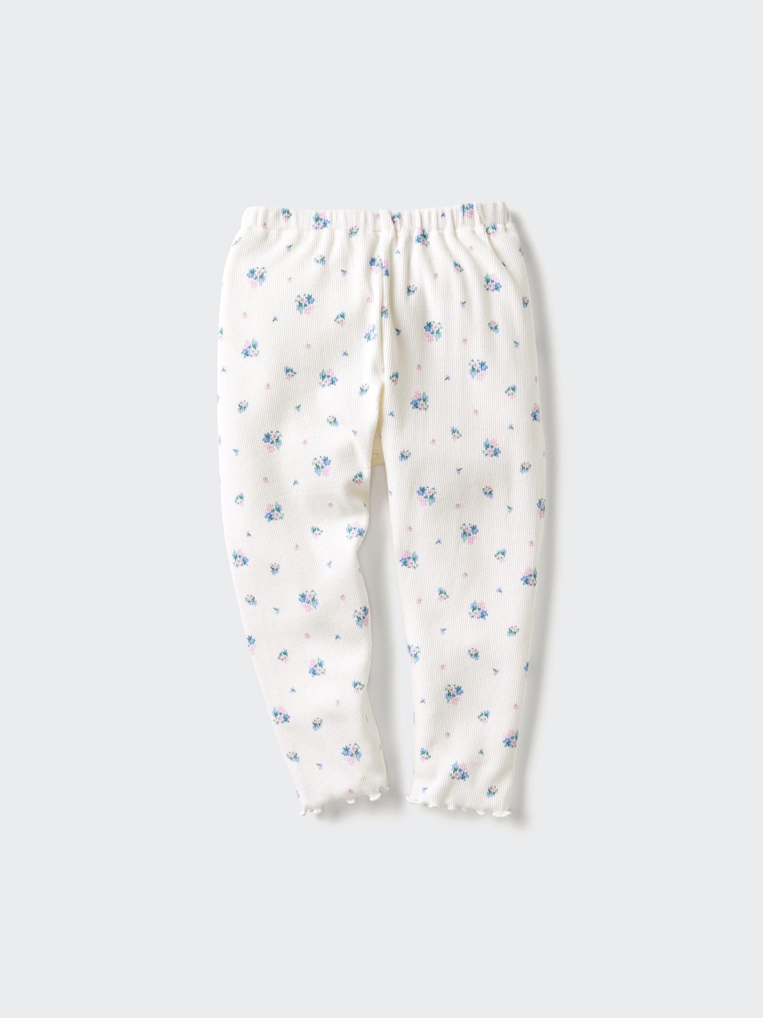 Relaxed Fit Leggings Ribbed Printed - OFF WHITE