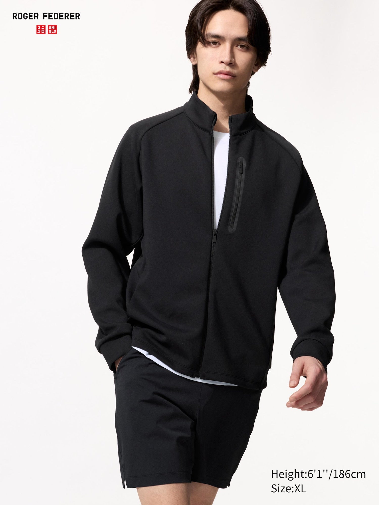 Dry Stretch Sweat Jacket - BLACK