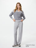 Washable Knit Ribbed Pants (Co-ord) (Longer Length) - GRAY