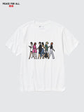 PEACE FOR ALL Julian Opie Short Sleeve T-Shirt - WHITE