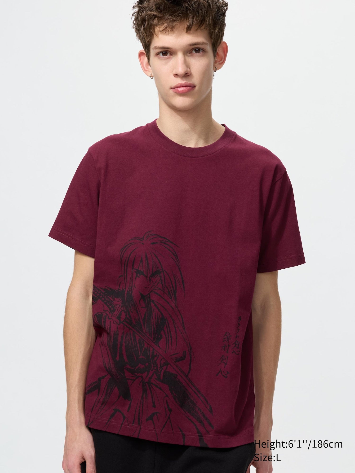 MANGA 100th UT - Rurouni Kenshin (Short Sleeve Graphic T-Shirt) - WINE