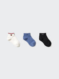 KIDS Short Socks 3 Pairs Line - OFF WHITE