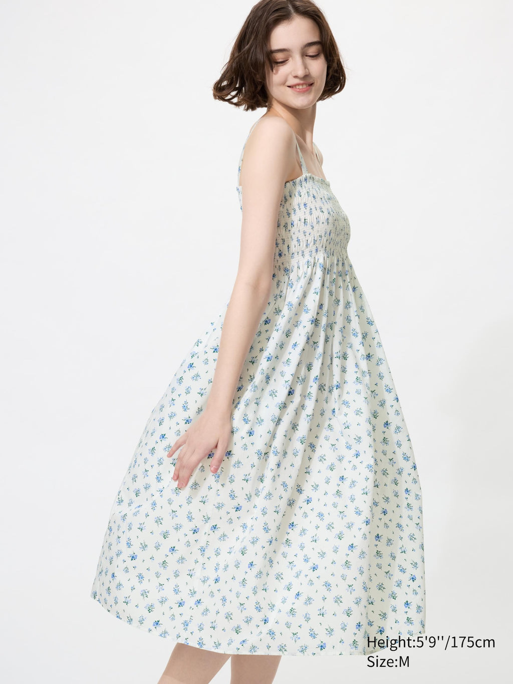 Cotton Shirring Dress - OFF WHITE