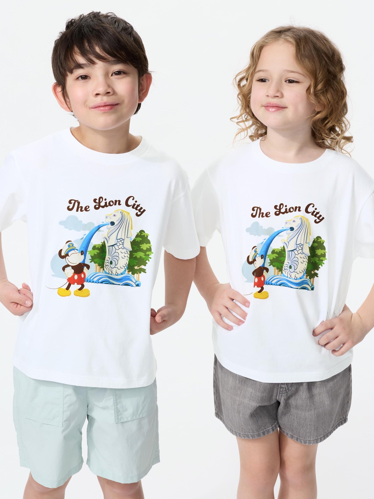 KIDS Mickey Mouse in Singapore UT (Short Sleeve Graphic T-Shirt) - WHITE