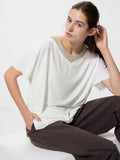 AIRism Relaxed V Neck T - WHITE