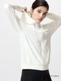AIRism Mesh UV Protection Full-Zip Long Sleeve Hoodie - WHITE