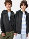 KIDS AIRism UV Protection Full Zip Hoodie - BLACK