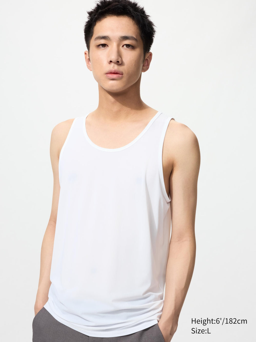 AIRism Anti Odour Mesh Tank Top - WHITE