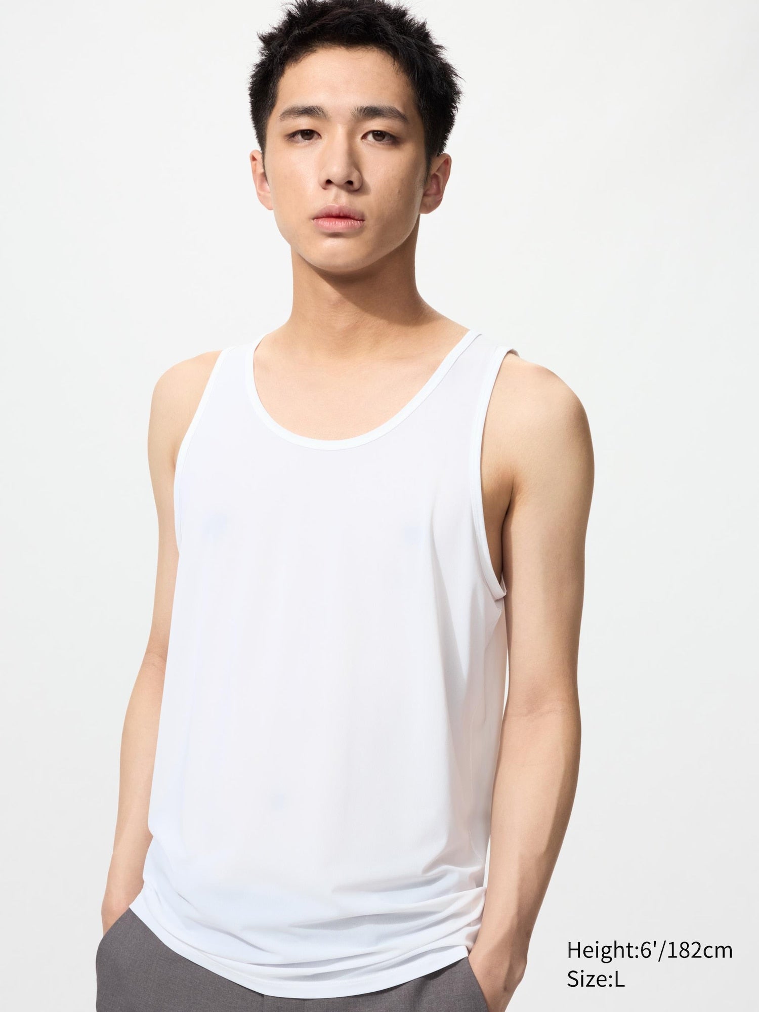 AIRism Anti Odour Mesh Tank Top - WHITE
