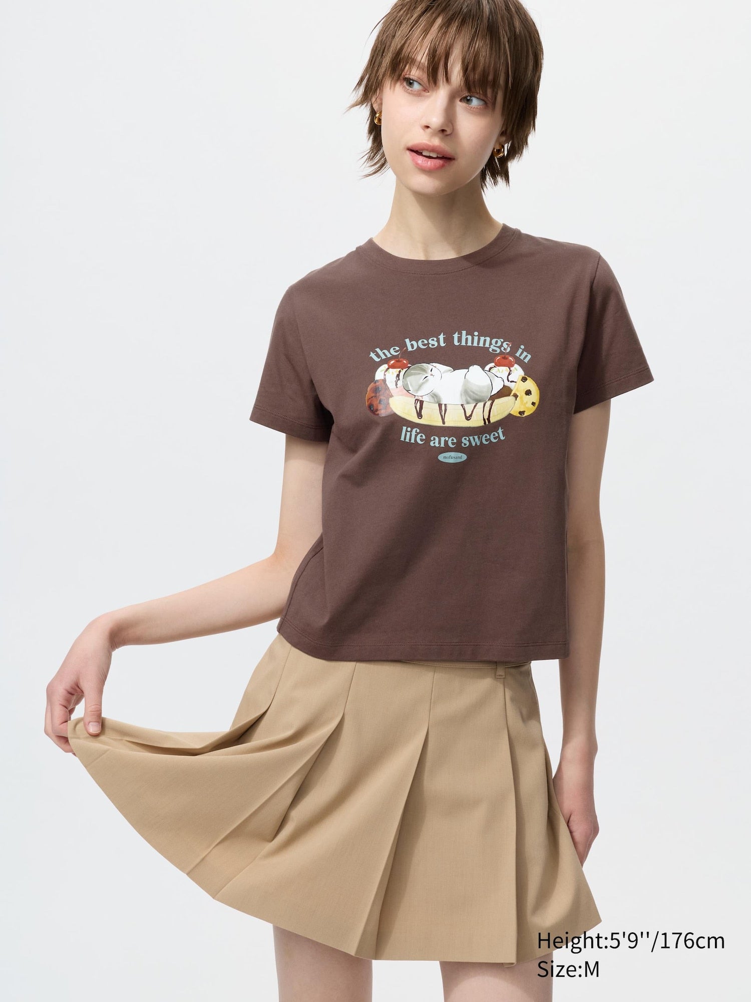 mofusand UT (Short Sleeve Graphic T-Shirt) - BROWN