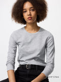 HEATTECH Cotton Crew Neck T-Shirt Extra Warm - GRAY