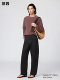 Wide Tapered Jeans - BLACK