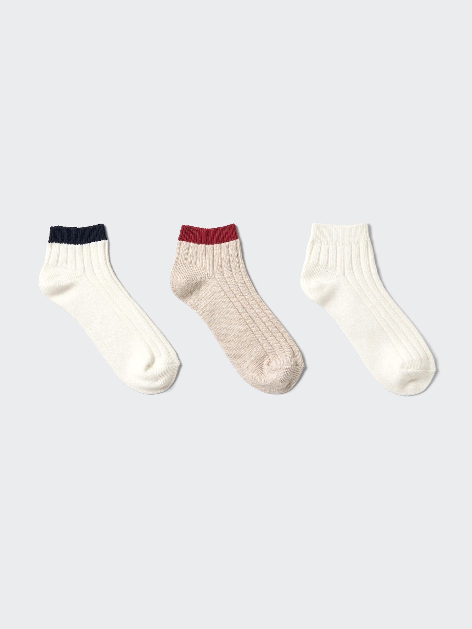 Short Socks 3 Pairs - OFF WHITE